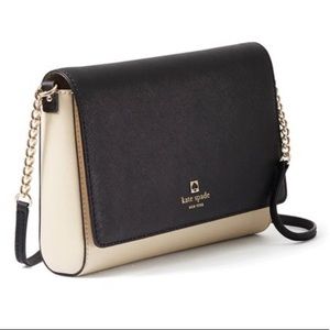 Black and white Kate Spade crossbody purse